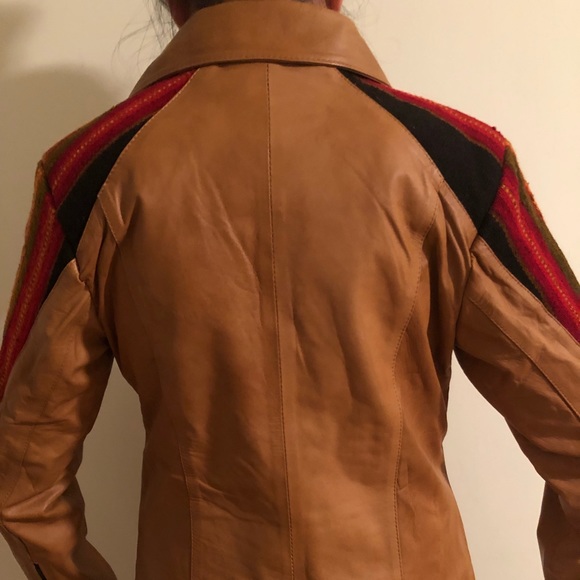 Leather@wool 1 of a kind jackets my designs - Picture 2 of 3